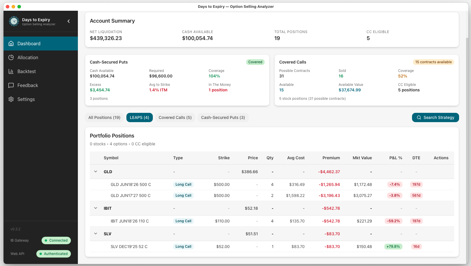 Desktop App Dashboard